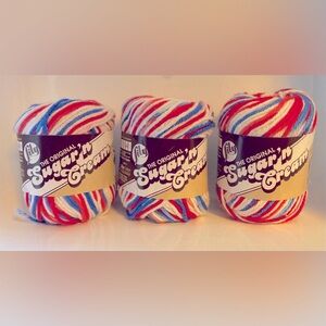 3 2oz skeins Lily Sugar ‘N Cream American Ombré yarn